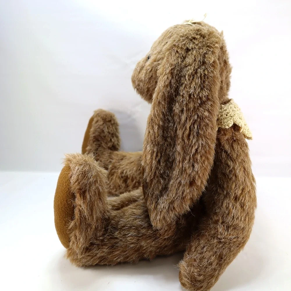 Vintage Easter Bunny Brown Rabbit Jointed Plush Stuffed Animal Bear Carol Dayton